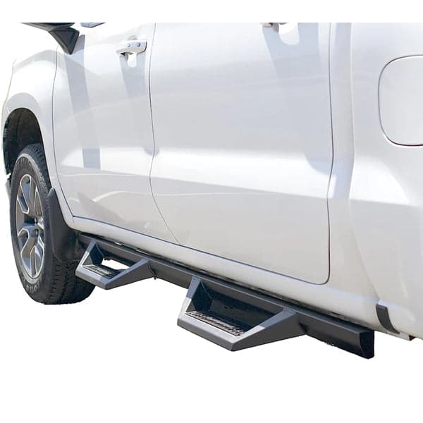 U-Guard Textured Black Drop Step Nerf Bars | SD-1463 | for 2019-2023 Chevrolet Silverado 1500 Crew Cab | 2019-2023 GMC Sierra 1500 Crew Cab