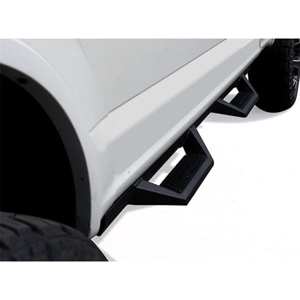 U-Guard Textured Black Drop Step Nerf Bars | SD-2430 | for 2019-2023 Ford Ranger Super Crew Cab